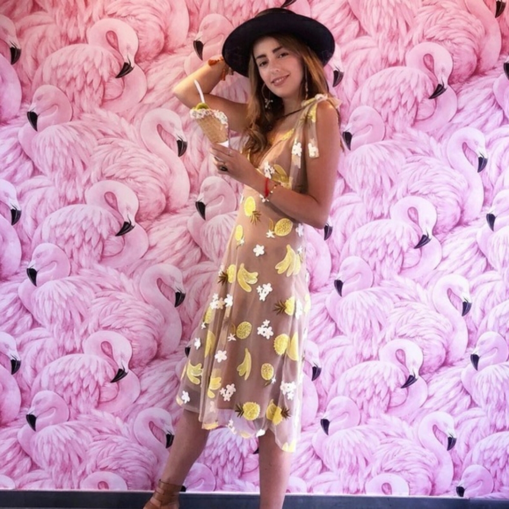 For Love and Lemons Fruit Punch Sequin Midi Dress